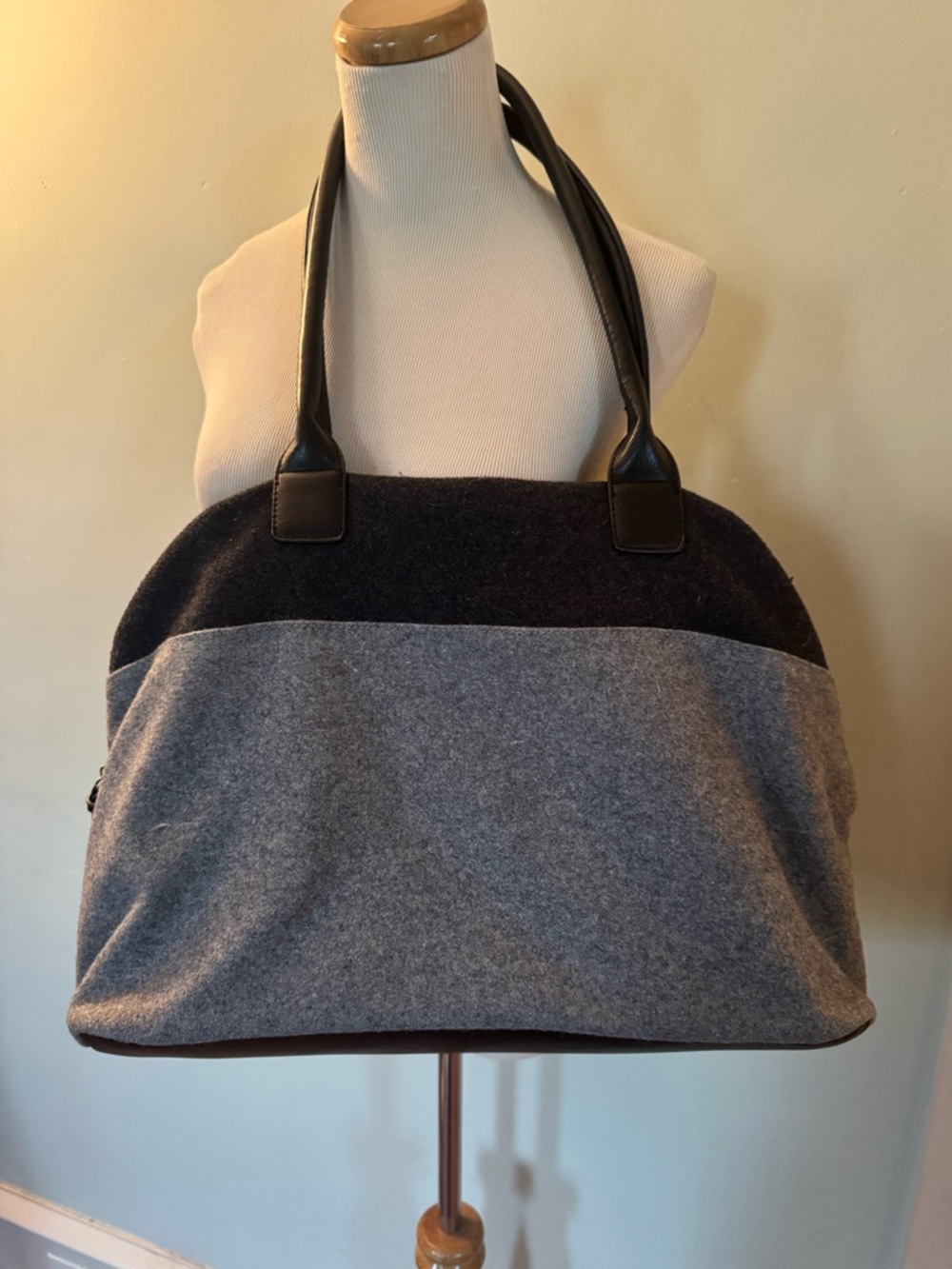 [MMS Design Studio] Minimalist Black Gray Tote Bag • Large Carryall Tote